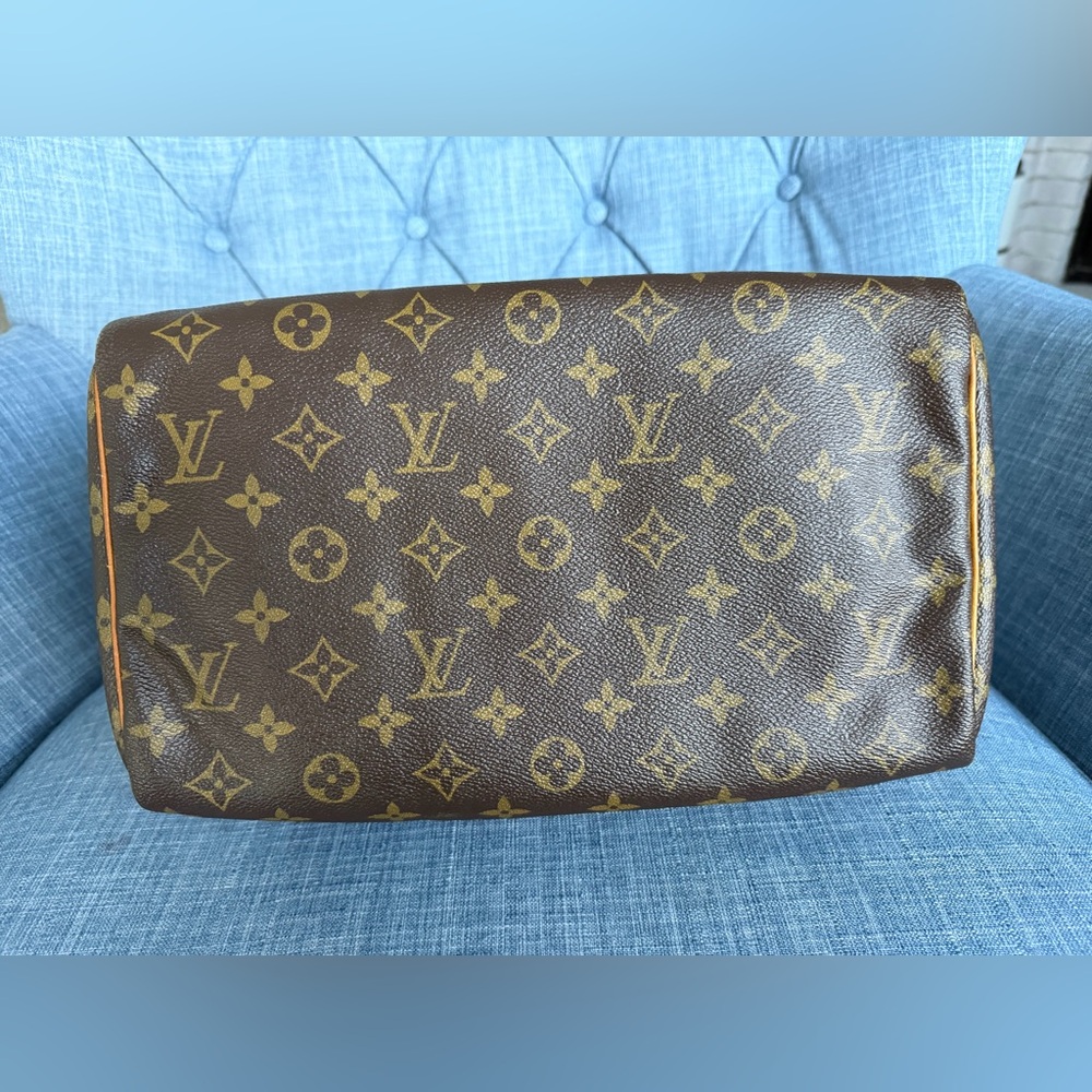 Louis Vuitton Speedy 30 Monogram Canvas Bag Brown LV Authentic - Picture 12 of 16